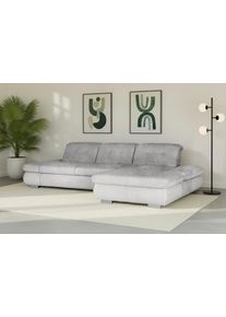 Ecksofa DIE PLANBAR "MP-IN17004 L-Form, Breite 331 cm, Federkern-Polsterung", grau, B:331cm H:84cm T:194cm, 88% Polyester, 12% Polyamid, Sofas, Ecksofa, inkl. Sitztiefenverstellung, wahlweise weitere Funktionen