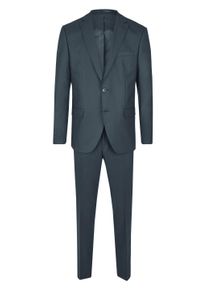 Anzug SteffenKlein "SteffenKlein Anzug REGULAR FIT", Herren, Gr. 106, N + S Gr, grau (graublau), Obermaterial: 63% Polyester PES. 35% Viskose CV. 2% Elasthan EL. Futter: 100% Polyester PES. 100% Polyester PES., uni, regular fit, Anz&uuml;ge Anzug, mit Zwei-Knopf-Verschluss, Topseller