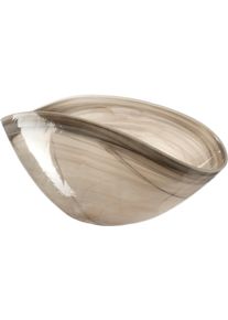 Schale Leonardo "ALABASTRO", beige, B:38cm H:16cm T:20cm, Glas, Sch&uuml;sseln, Schale, 38x20 cm