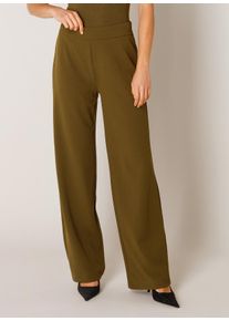 Treggings Base Level "Yarah", Damen, Gr. 36, L&auml;nge 30, olive, Web, Obermaterial: 97% Polyester, 3% Elasthan, unifarben, loose fit lang, Hosen Treggings, mit elastischem Bund