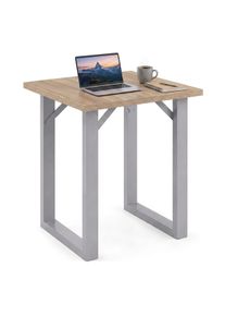 Bartisch Vcm "Holz Bartisch Stehtisch Tisch Tresen Xona 80x50 cm", braun (silber, sonoma, eiche), B:80cm T:50cm, Tische, Bartisch