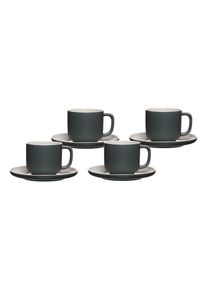 Ritzenhoff & Breker Tasse RITZENHOFF & BREKER "Kaffeetassen mit Untertassen Jasper 240 ml 4er Set", grau, 8 tlg., Keramik, Trinkgef&auml;&szlig;e, Tasse