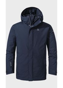 Sch&ouml;ffel Langjacke SCH&Ouml;FFEL "Parka Style Froda MNS", Herren, Gr. 46, blau (8820, blau), Oberstoff: Aussenseite: 100% Polyester. (Membran: Polyester). Futter: 100% Polyester. Wattierung: 100% Polyester, regular fit, hoch geschlossener Ausschnitt, Jacken Langjacke