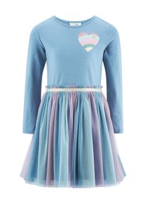 Sommerkleid happy girls "M&auml;dchenkleid", M&auml;dchen, Gr. 152, EURO-Gr&ouml;&szlig;en, bunt (dove blau), Stoff, 100% Baumwolle, normal, Kleider Sommerkleid