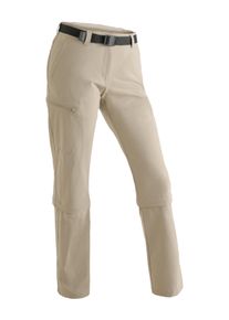 Outdoorhose Maier Sports "Arolla", Damen, Gr. 76, Langgr&ouml;&szlig;en, beige, 90% Polyamid, 10% Elasthan, Hosen Outdoorhose, Damen Zip-Off Wanderhose, atmungsaktive Trekkinghose, Regular Fit