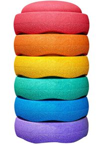 Balancetrainer Stapelstein "Stapelstein Original Grow, &Oslash; ca. 57,6 cm", bunt (rainbow classic), Balancetrainer, Kinder, B/H/L: 24,3cm &Oslash; 57,6cm, EPP (Expanded Polypropylene), unifarben, Balancetrainer, Made in Germany, H:24,3cm &Oslash;:57,6cm