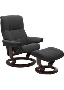 Relaxsessel stressless "Mayfair", grau (charcoal dinamica), B:79cm H:101cm T:73cm, Leder BATICK: BATICK ist ein leicht korrigiertes, durchgef&auml;rbtes und genarbtes M&ouml;belleder, bei dem die meisten Unebenheiten und Spuren in der Regel entfernt wurden.;Leder PALOMA: PALOMA ist ein durchgef&auml;rbtes Semianilin-M&ouml;belleder mit nat&uuml;rlicher Narbung.;ROHLEDER Stoff Q2 FARON: Ein fester zuverl&auml;ssiger Boucl&eacute; mit 