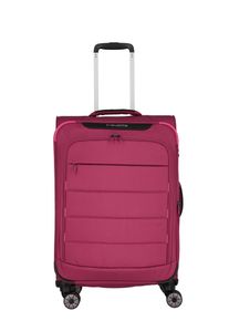 Weichgep&auml;ck-Trolley Travelite "SKAII Reisekoffer", Damen, Gr. B/H/T: 43cm x 67cm x 27cm 62 l, rot, Polyester, Koffer Weichgep&auml;ck-Trolley, mit TSA-Schloss und besonders leichtem Design