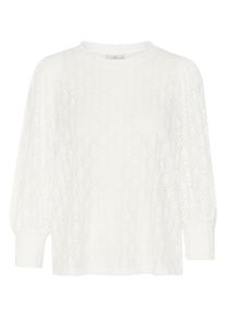 Langarmbluse Kaffe "Damen Bluse langarm KAtio", Damen, Gr. XS, wei&szlig; (chalk), Obermaterial: 99% Polyester PES. 1% Elasthan EL., Blusen Langarmbluse