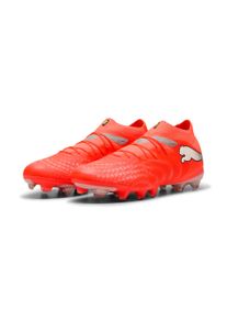 Fu&szlig;ballschuh Puma "FUTURE 9 PRO FG/AG", Gr. 42, Textil, glowing rot, Puma wei&szlig;, Puma schwarz, Puma silber, Synthetik, Schuhe Fu&szlig;ballschuh, f&uuml;r Rasen- und Kunstrasenpl&auml;tze, mit herausnehmbarer Innensohle