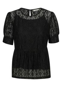 Kurzarmbluse Cream "Damen Bluse kurzarm CRRemi", Damen, Gr. 44, wei&szlig; (snow wei&szlig;), Obermaterial: 90% Polyamid PA. 10% Elasthan EL., Blusen Kurzarmbluse