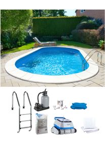 Ovalpool MY POOL BWT "POWER, BxLxH: 360x737x120 cm", blau (folie, blau), B:360cm H:120cm L:737cm, Schwimmbecken, Ovalpool, in 2 Folienfarben erh&auml;ltlich, inkl. Poolroboter POWER ONE4ALL