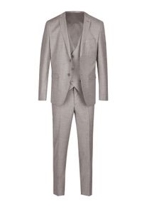Anzug 3-teilig SteffenKlein "SteffenKlein Anzug", Herren, Gr. 106, N + S Gr, beige (sand), Obermaterial: 64% Polyester PES. 34% Viskose CV. 2% Elasthan EL. Futter: 100% Polyester PES. 100% Polyester PES., uni, regular fit, Anz&uuml;ge Anzug 3-teilig, mit modischen Akzente
