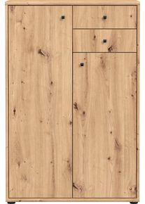 Kommode FORTE "Tempra, Kommode, 2 T&uuml;ren, 2 Schubk&auml;sten, viel Stauraum", braun (artisan eiche), B:73,7cm H:111,1cm T:34,8cm, Sideboards, Kommode, Breite 73,7 cm