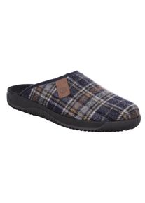 Pantoffel Rohde "SOLTAU-H", Herren, Gr. 45, blau (blau kariert), Textil, kariert, Schuhe Pantoffel, Hausschuh, Homeslipper, Clog, Pantoffel zum Schlupfen