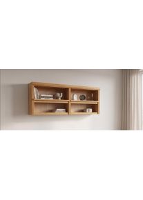 Wandregal OTTO HOME "Soeren", braun (natur), B:158cm H:67cm T:29cm, Massivholz, Regale, Wandregal, aus massiver Kiefer, 4 offene F&auml;cher, FSC-zertifiziert