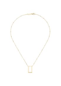 Collier "Collier Mittelteil U-f&ouml;rmig, gl&auml;nzend, Silber 925", gold, Giorgio Martello MILANO, Halsketten, Damen, Silber 925 (Sterlingsilber), Collier