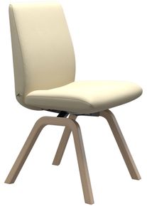 Polsterstuhl stressless "Laurel", beige (vanilla paloma, walnuss), B:49cm H:92cm T:59cm, Leder PALOMA: PALOMA ist ein durchgef&auml;rbtes Semianilin-M&ouml;belleder mit nat&uuml;rlicher Narbung., St&uuml;hle, Polsterstuhl, Low Back, Gr&ouml;&szlig;e L, mit schr&auml;ggestellten Beinen in Walnuss