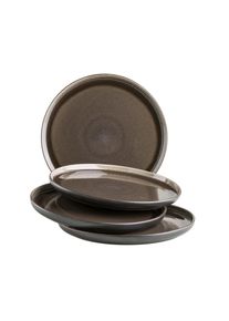 M&auml;ser Teller-Set M&Auml;SER "Niara", schwarz, grau, 4, Geschirr-Sets, Teller-Set