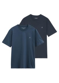 Marc O'Polo T-Shirt MARC O'POLO "T-Shirt Small-Logo 2er Pack", Herren, Gr. XL, blau (blaugrau, blau), Obermaterial: 100% Baumwolle CO., Shirts T-Shirt