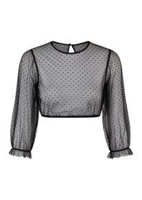 Spieth & Wensky Dirndlbluse SPIETH & WENSKY "Spieth & Wensky 100% Polyester Kaktus", Damen, Gr. 32, schwarz, Obermaterial: 100% Polyester PES., uni, regular fit, Rundhals, Blusen Dirndlbluse, mit 3/4-&Auml;rmeln