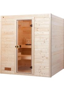 Sauna Weka "Valida", beige (natur), Saunaofen, integrierte Steuerung, 9 kW, Saunen, Sauna, 9 kW-Ofen mit integrierter Steuerung