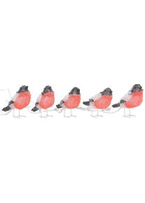 Konstsmide LED-Lichterkette "Rotkehlchen, Weihnachtsdeko rot aussen", Energieeffizienz: F, rot (rot, schwarz, wei&szlig;), Dioden 40 Stk., Gesamtl&auml;nge 9m, Lichterketten, LED-Lichterkette