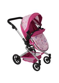 Bayer Chic 2000 Kombi-Puppenwagen CHIC2000 "Yolo", pink (einhorn pink), Puppenwagen, KinderB:71cm H:81cm T:71cm, Kombi-Puppenwagen, mit schwenkbaren Vorderr&auml;dern, B:71cm H:81cm T:71cm