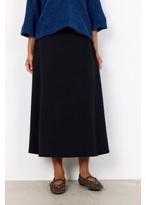 Maxirock soyaconcept "SC-BANU 258", Damen, Gr. XL, schwarz, Jersey, Obermaterial: 48% Modal, 48% Polyester, 4% Elasthan, unifarben, wadenlang, R&ouml;cke Maxirock, Viskosemischung