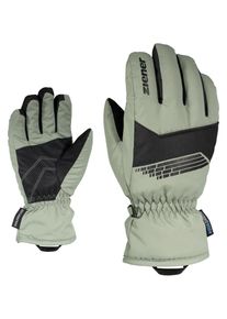 Skihandschuhe Ziener "LAVIVI-Z AQUASHIELD JUNIOR", Damen, Gr. 3, gr&uuml;n (schwarz.dusty gr&uuml;n), Kunstfaser, Handschuhe Skihandschuhe, warm, wasserdicht, winddicht, atmungsaktiv