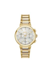 Multifunktionsuhr BOSS "ONE", gold (goldfarben), Armbanduhren, Damen, Multifunktionsuhr, Quarzuhr, Armbanduhr, Damenuhr, Edelstahlarmband, analog