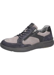 Waldl&auml;ufer Schn&uuml;rschuh WALDL&Auml;UFER "Heiko", Herren, Gr. 7,5 (41), grau (blau asphalt schwarz), Leder, Schuhe Schn&uuml;rschuh, Komfortschuh, Halbschuh in H-Weite