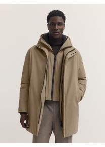 Kurzmantel Bugatti "Regular Fit", Herren, Gr. 50, beige (50, beige), 88% Polyamid, 12% Elasthan, unifarben, regular fit, M&auml;ntel Kurzmantel, Regular Fit Stretch Stehkragen Westeneinsatz