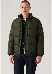 Levi's Steppjacke LEVI'S "PIEDMONT SHORT PUFFER", Herren, Gr. M, gr&uuml;n (1560 rosin), Web, Obermaterial: 100% Polyester, unifarben, bequem h&uuml;ftbedeckend, Rundhals, Jacken Steppjacke, mit Rei&szlig;verschluss und Stehkragen