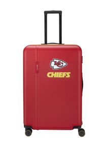 Trolley Travelite "Travelite x NFL Koffer Hartschale", Damen, Gr. B/H/T: 51cm x 76cm x 30,5cm 103 l, rot (kansas city chiefs), ABS, Koffer Trolley, Unisex Koffer, TSA-Schloss, 4 Doppelrollen, offizielles NFL-Teamdesign