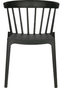 Esszimmerstuhl Woood "BLISS", schwarz, B:52cm H:75cm T:53cm, Kunststoff, St&uuml;hle, Esszimmerstuhl, geeignet f&uuml;r den Innen- und Au&szlig;enbereich, H 75 cm x B 52 cm