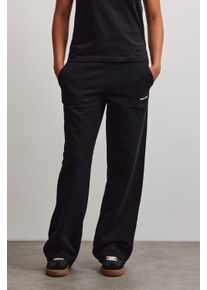 Sweathose Pegador "ANNI WIDE SWEAT PANTS", Damen, Gr. XS, N-Gr, schwarz (washed schwarz, wei&szlig;), Sweatware, Obermaterial: 80% Baumwolle, 20% Polyester, unifarben, weit lang, Hosen Sweathose, Baumwollmischung, weit