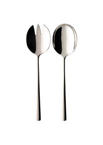 Villeroy & Boch Besteck-Set VILLEROY & BOCH "Salatbesteck Blacksmith 2er Set edelstahl", silber (edelstahl), 2, Essbesteck-Sets, Besteck-Set, Sp&uuml;lmaschinenfest