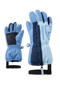 Skihandschuhe Ziener "LEO-Z Kinder", Kinder, Gr. 2,5, blau (arctic sky), Kunstfaser, Handschuhe Skihandschuhe, wasserabweisend, windabweisend, atmungsaktiv, langer Rei&szlig;verschluss