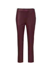 2-in-1-Hose GOLDNER "Kurzgr&ouml;&szlig;e Bequeme Schlupfhose in Lederoptik", Damen, Gr. 26, K-Gr, rot (portwein), Obermaterial: 100% Polyester COOLMAX(R) PES(Coolmax)., normal, Hosen 2-in-1-Hose, Ohne
