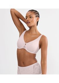 Minimizer-BH Triumph "Wild Rose Sensation", Damen, Gr. 75, Cup D, rosa (tender pink), Spitze, Obermaterial: 82% Polyamid, 18% Elasthan, BHs Minimizer-BH, verkleinert die Brust optisch, mittlerer Shape-Effekt, breite Tr&auml;ger