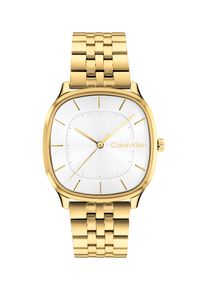 Quarzuhr Calvin Klein "CK SHAPE", gold (goldfarben), Armbanduhren, Damen, Quarzuhr, Armbanduhr, Damenuhr, Herrenuhr, Edelstahlarmband, analog