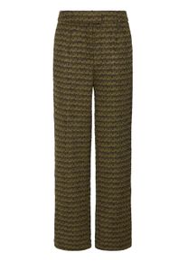 Stoffhose Ichi "Damen Casual Hose IHKATE", Damen, Gr. XL, N-Gr, braun (mayfly stripe jacquard), Obermaterial: 80% Polyester PES. 18% Baumwolle CO. 2% Elasthan EL., Hosen Stoffhose
