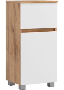 Unterschrank OTTO HOME "BOZEN, Unterschrank 40 cm", wei&szlig;, B:40cm H:79cm T:35cm, Holzwerkstoff, Schr&auml;nke, Unterschrank, griffloses Design, Ma&szlig;e (B/T/H): 40/35/79 cm