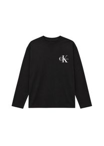 Calvin Klein Kids Pojkar T-shirt 'CALVIN KLEIN JEANS kids SMALL CHEST MONOLOGO LS T-SHIRT T-SHIRT' svart Storlek 140