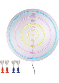 JUST LIGHT LED Wandleuchte "Dartscheibe NEON-DARTS", bunt (multicolor), &Oslash; 46cm, 1 Stk., Leuchten, LED-Dartscheibe mit 4 Saugnapf-Dartpfeilen, LED Wandleuchte