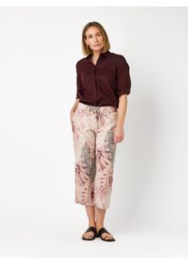 Palazzohose Toni "Pia 3/4", Damen, Gr. 36, Lang, bunt (multicolour pink 480), Stoff, Obermaterial: 100% Leinen LI., gebl&uuml;mt, regular fit 3/4-L&auml;nge, Hosen Palazzohose, mit tropischem Print