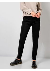 Stretch-Hose Toni "Jolie 7/8", Damen, Gr. 48, Lang, schwarz (schwarz 891), Jersey, Obermaterial: 70% Viskose CV. 25% Polyamid PA. 5% Elasthan EL., unifarben, slim fit 7/8-L&auml;nge, Hosen Stretch-Hose, mit B&uuml;gelfalten