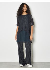 Tunikashirt Apricot "Tunika aus Strick", Damen, Gr. S (36), blau (navy), Strick, Obermaterial: 51% Polyacryl PAN. 49% Polyamid PA., gestreift, Gerippt, Shirts Tunikashirt