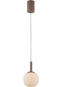 JUST LIGHT LED Deckenleuchte "NAMI", braun (sand), 1, &Oslash; 15cm H: 80cm, 1 Stk., Leuchten, dimmbar, Simply Dim, Memory nach Trennung vom Netz, Comfort Lift, LED Deckenleuchte